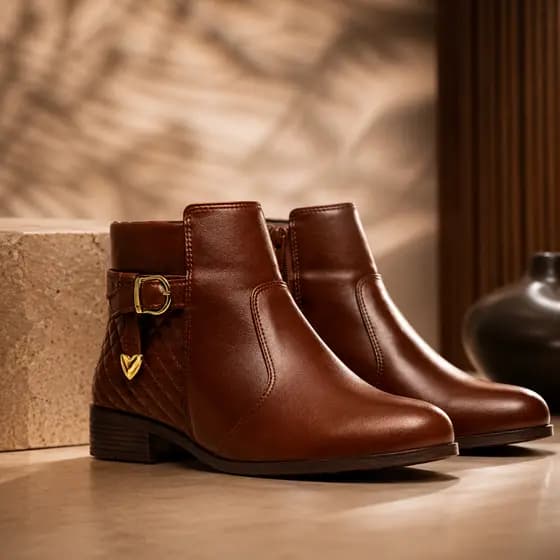 Bota Feminina Zíper Conforto Cano BaixoBota Feminina Zíper Conforto Cano Baixo Envio Imediato!!!