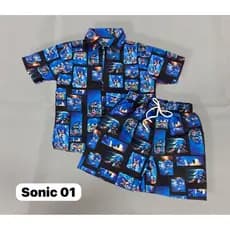 Conjunto temático infantil festa aniversário menino mauricinho Sonic personagens