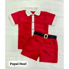 Vestido temático infantil mamãe Noel conjunto Papai Noel menina e menino festa Natal fantasia