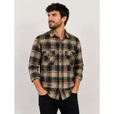 Camisa Xadrez Masculina Soft Quentinha Manga Longa C/ Bolsos