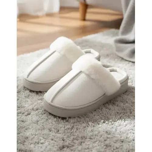 Pantufa Feminina Peluciada Macia Quentinha Confortável Antiderrapante Forrada Inverno Casual