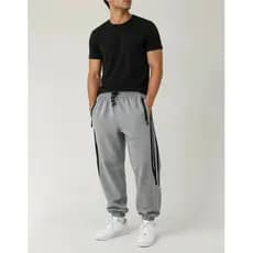 Calça Jogger Masculina Moletom – Bolso com Zíper, Ajuste Confortável e Estilo Casual
