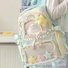 Mochila feminina estudantes do ensino médio estudantes da escola primária estilo mochila de grande capacidade de alto va