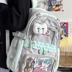 Simples saco de grande capacidade mochila leve diário mochila feminina estudante saco de escola transparente