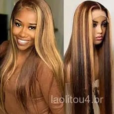 Europeu americano moda Piano cor frente laço peruca longa áfrica venda quente destacando parte média peruca chapelaria