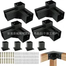 Kit de suportes angulares transfronteiriços, suporte reto de ângulo reto de 3 vias, suporte elevado de madeira, kit de t