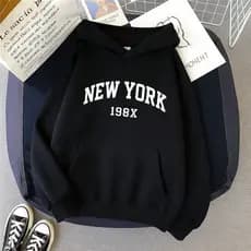 Moletom Feminino Blusa De Frio Moda De Inverno Lançamento ESTAMPADO NEW YORK NOVO