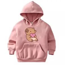Blusa Moletom com Capuz Infantil Capivara Fofinha Infantil CAPIVARA Baby Infantil Moletom Capivara Infantil