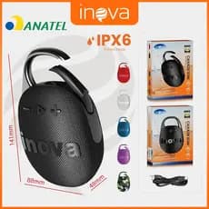INOVA Caixa de Som Bluetooth 5W Sem Fio Portátil | Impermeável IPX6, USB, MP3, Mini Speaker para Exterior