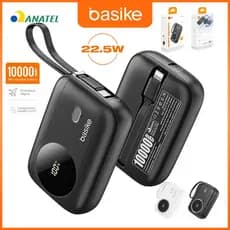 Basike Carregador Portátil 10000mAh - Carregamento Rápido 22.5W Power Bank Display Digital