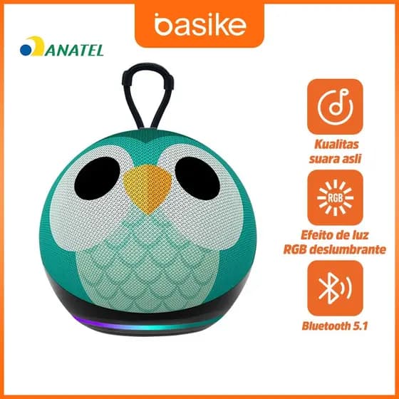 Basike Caixa de Som Alto-Falante Bluetooth Portátil Sem Fio À Prova D'água com padrão de desenho animado e Bluetooth