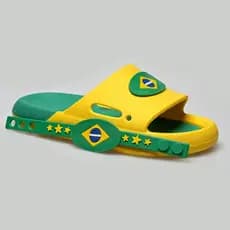 Chinelo Slide Nuvem Brasil Confortável Antiderrapante Sandália Leve Praia Piscina Banho Dia a Dia + Pulseira de Brinde