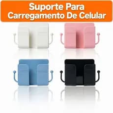 Suporte Para Carregar Celular Controle Remoto Parede Multiuso Dupla Face Organizador Sem Furo