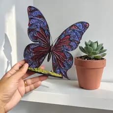 Escultura Borboleta Decorativa, Decoração para Sala Delicada