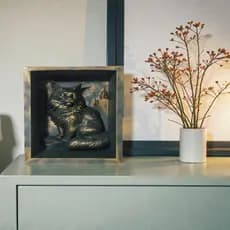 Quadro Decorativo Gato Angorá, Decoração Sofisticada e Elegante