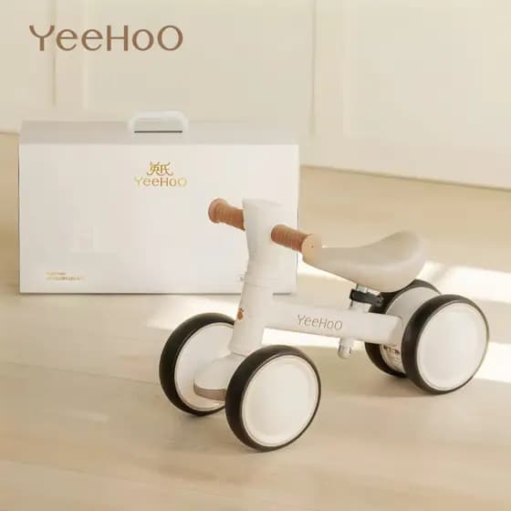 Bicicleta De Equilíbrio Infantil Sem Pedal 4 Rodas 2 formas de andar de bicicleta