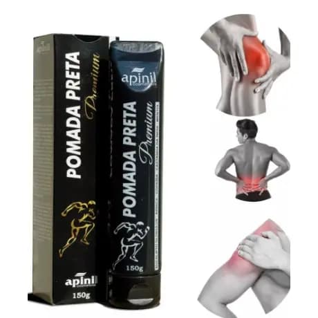 Pomada Preta Apinil 150g Alívio Imediato para Dores Musculares e Contusões