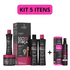 Kit Capilar + Protetor Térmico Liso Com Força Antiqueda