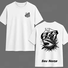 CAMISETAS PERSONALIZADA Com Seu NOME Santos TUBARÃO Peixe Peixão Neymar Envio Rápido by Mood Vest