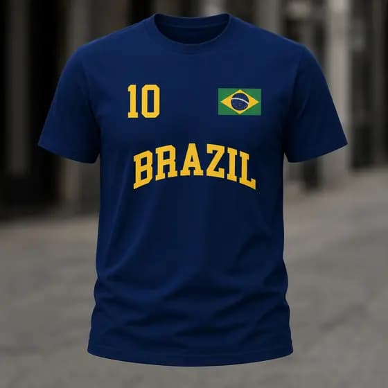 Camiseta Brazil Torcedor Infantil Bandeira Brasil Camisa 10 Copa do Mundo 2026 Envio Rápido/Imediato Mood.Vest