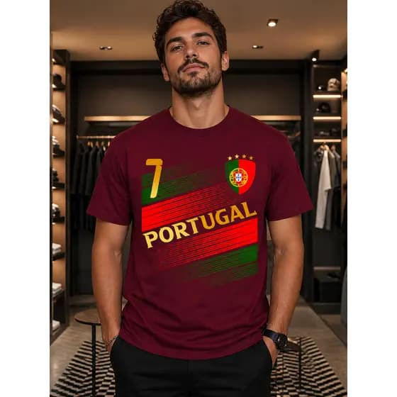 Camiseta Camisa Portugal N°CR7 Copa do Mundo 2026 By Mood Vest