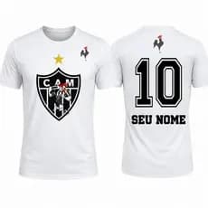 Camiseta Personalizada Com Nome e Número Camista Atlético Mineiro Galo Galoucura by Mood Look