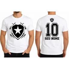 Camisa Camiseta Personalizada com Seu Nome e Número Fogão Botafogo Envio Imediato by Mood Vest