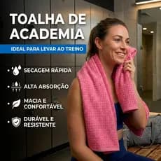 Toalha Academia Microfibra 70x140 Secagem Rápida Alta Absorção Macia Leve Compacta Treino
