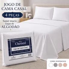 Jogo de Lençol Solteiro ou Casal 400 Fios 3 ou 4 Peças Bordado Ingles Luxo Macio e Elegante