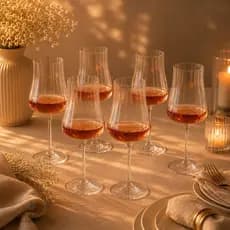 Jogo de Taças de Vinho Transparente Cristal bohemia Conjunto 6 Peças Iduna Optic 500ml Mesa Posta