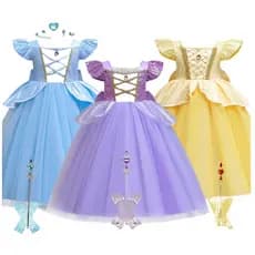 Menina Cinderela Vestido De Princesa Crianças Halloween Festa De Aniversário Roupas Cosplay Traje