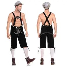 Fantasia Masculina Alemã Oktoberfest Luxo Com Chapéu