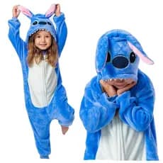 Pijama Infantil De Pelúcia Em Peça Única, Saco De Dormir Stitch Adequado Para Meninos E Meninas