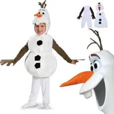 Fantasia Infantil Olaf Frozen Cosplay Natal Para Crianças