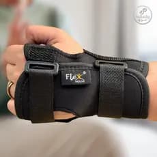 Munhequeira com Tala Curta Flex Mouve Luva Órtese Imobilizadora de Pulso Bilateral Tendinite Túnel do Carpo Ajustável