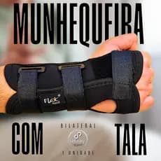 Munhequeira com Tala média Órtese Flex Mouve Original 3 Velcros Dor no Pulso Tendinite Compressora Imobilizadora