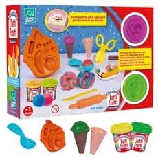 Massinha de Modelar Infantil Doceria Sorveteria Com Cheiro de Tutti-Frutti e Acessórios Super Toys