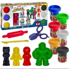 Kit Massinhas Marvel Spidey e Amigos Cotiplas Homem Aranha Hulk Spider Man e Acessórios