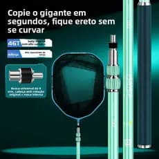 Vara de rede de pesca em fibra de carbono, vara de rede de pesca, conjunto de rede de pesca com vara simples, conjunto d
