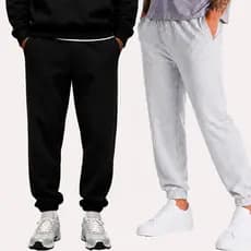 Kit 2 Calça Moletom Masculina Sport Cintura Média Academia