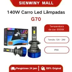 G70 2 peças 200W 40000LM Carro Led Lâmpadas De Farol Luz De Nevoeiro Para H1 H3 H4 H7 H11 H27 9005 9006 6000K