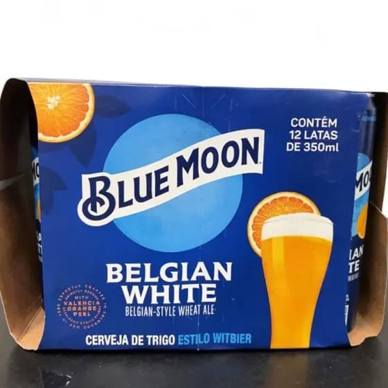 Cerveja Blue Moon Belga White Lata 350ml - Kit 12 Unidades