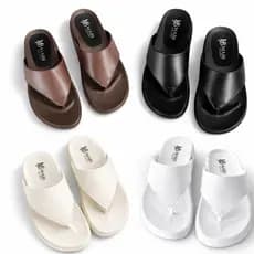 Rasteirinha Papete Feminina Confortável Casual Leve Sandália Moderna Verão - Branca, Off White, Preta e Café