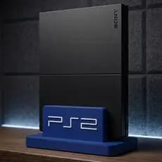Suporte vertical PS2 Playstation 2 Slim Com Logo Retro Cores Diversas
