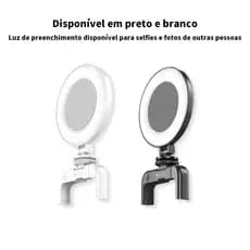 HREBOS × HEYOO Ring Light Compacto Clip para Telefone Três Temperaturas de Cor Regulável