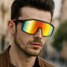 Heyoo Óculos de Sol Esportivos UV400 - Lente Monobloco, Unissex para Corrida, Ciclismo, Pesca e