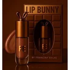 Esmalte labial de chocolate Gloss Lip Bunny Cor Marrom com Tom de Cacau, Partículas de Brilho e Textura Co