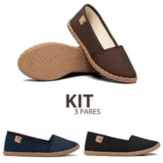 Combo 1 2 e 3 Pares Sapatilha Feminina Macia Leve Antiderrapante