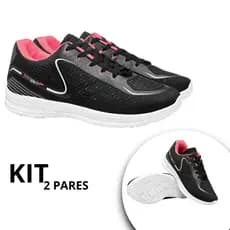 Kit Ténis Feminino Confortável Leve Flexível Corrida Academia