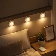 3/6/9 KitLâmpada Luz Noturna Com Sensor LED COB Carregamento Bateria Com Controle Remoto